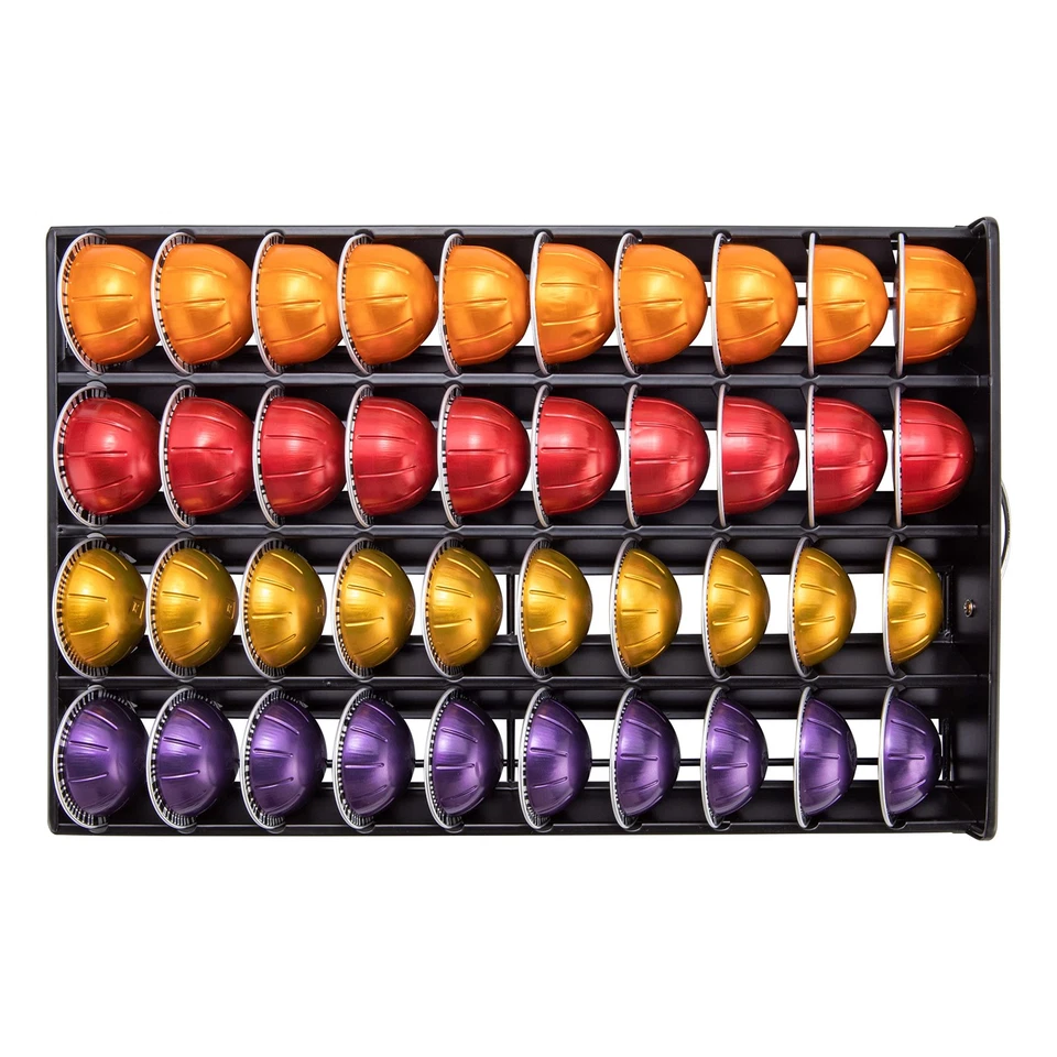 Cajón de almacenamiento con soporte para cápsulas de café Vertuo de vidrio para Nespresso Vertuo Pod St... Foto 3 de 4