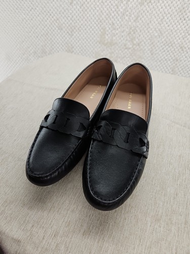 Cole Haan Women's Evelyn Chain Driver Black Leather Sz 11 B NEW w/o Box