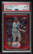 2023 Topps Chrome Red Refractor /5 JD Martinez #98 PSA 8 7xr
