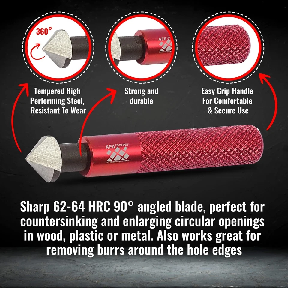 Herramientas AFA - Herramienta de desbarbado y escariador manual avellanador con 10 cuchillas adicionales -... Foto 3 de 4