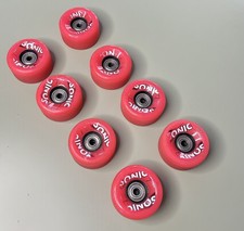 Set of 8 Sonic Outdoor Quad Skate Wheels 85A 62mmx32mm Derby
