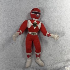Vintage RED Power Ranger Mighty Morphin Poseable Plush Toy Doll Figure 1994