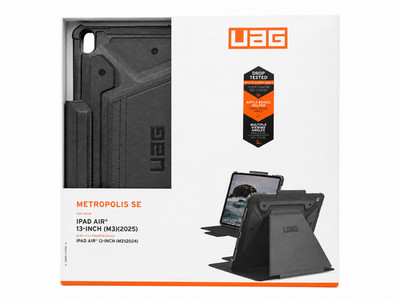 UAG Metropolis SE iPad Air 13  Case (M4,M3 2025 / M2 2024) Rugged Black-Open Box