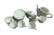 Hand Painted Nippon Children's Dishes Flower Miniature Tea Set Incomplete Vtg