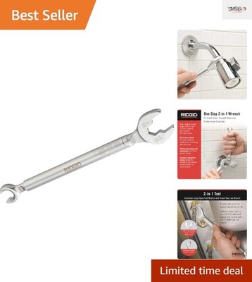 Chrome Vanadium Steel 2-in-1 Wrench - Ideal for Plumbing Angle Stops & Fittings