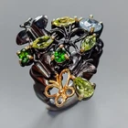 Handmade Natural Blue Topaz Ring 925 Sterling Silver Size 8.5 /R436734