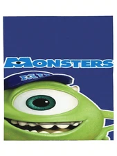 Disney Fuzzy Mike Wazowski Fleece Blanket Decor Home 17