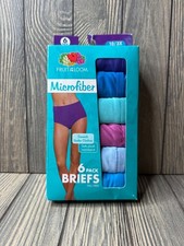 2016 Fruit Of The Loom Microfiber Briefs 6-Pack Womens Underwear 10/3X
