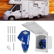 IP44 Waterproof External Power Socket 16A for RV Campers Trailers Outdoor Use