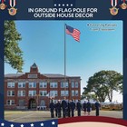 Yescom Bravery 30ft 13 Gauge Thicken Sectional Flag Pole Kit for Outside House — photo 2