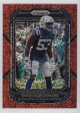 2022 Panini Prizm Red Sparkle Prizm Shaquille Leonard #125 18m3