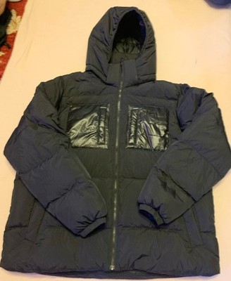 Adidas Down Regen Puff Hooded Short Zipped Puffer Jacket Black Size XL