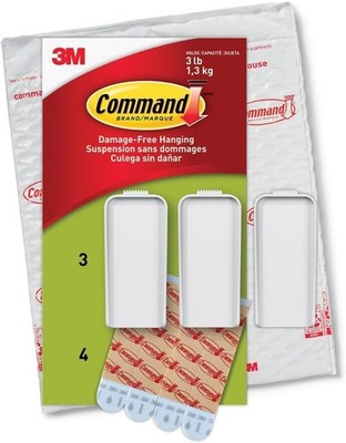 Command Large Canvas Hangers, 3 Canvas Hangers and 4 Command Strips