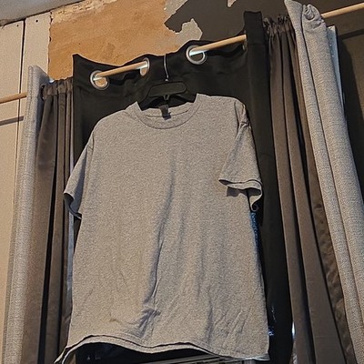 Gildan Heavy Cotton Men's XL Gray Heavyweight Crew Neck Short Sleeve Tee