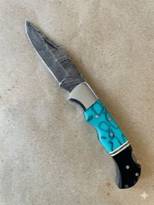 Custom HANDMADE Premium J2 STEEL Blade Pocket Folding Knife BACK LOCK -  P-03,