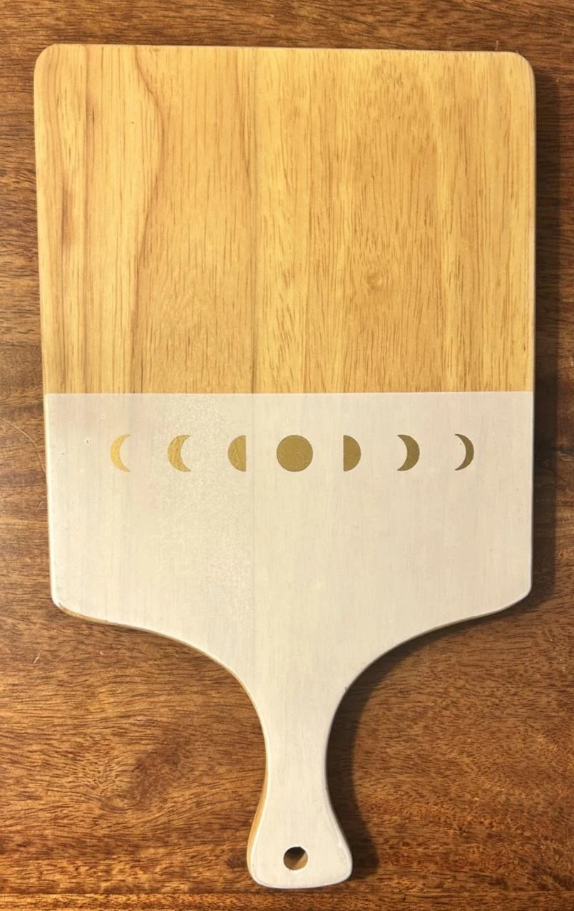 Thirstystone Acacia Wood Serve Board - Brown With White Painting