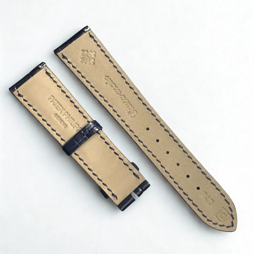 OEM Quality Genuine Patek Philippe Blue Alligator Leather Band - 20mm x 16mm - Image 2 of 2