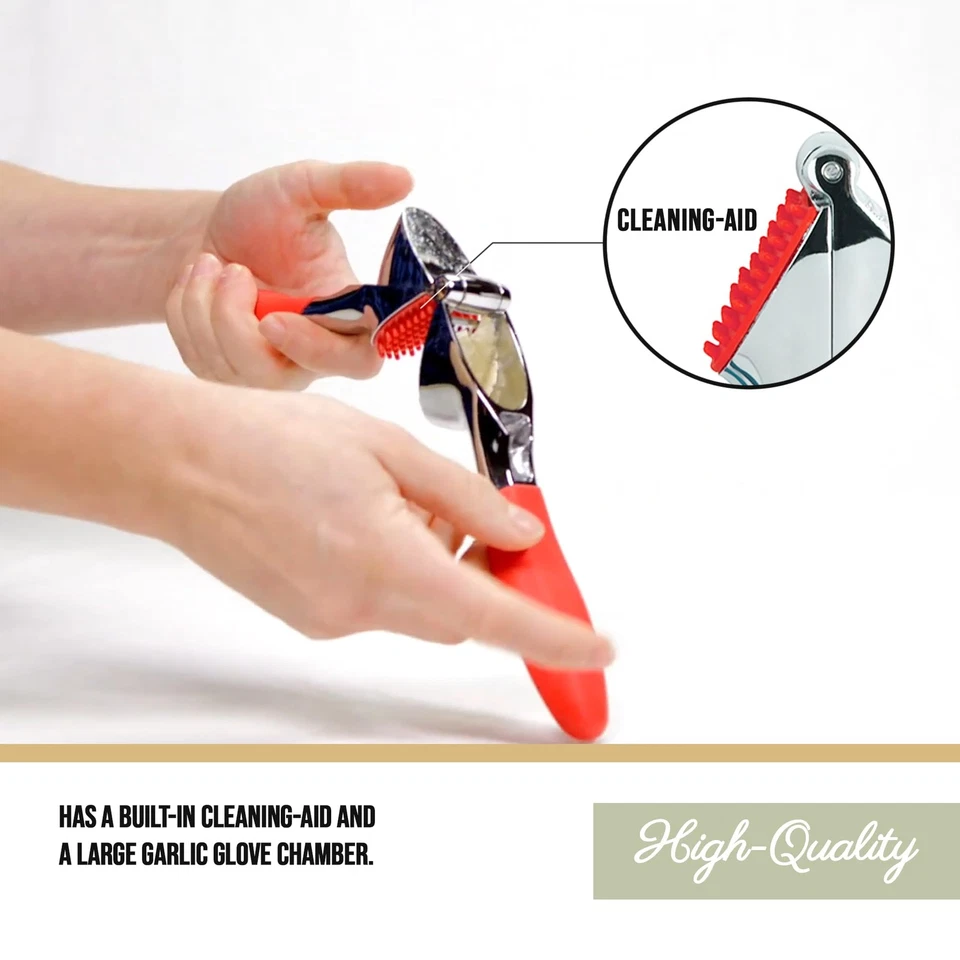 Garlic Press - Effortless Garlic Crusher with Built-In Cleaning Aid, Large Ga... - Image 3 of 4