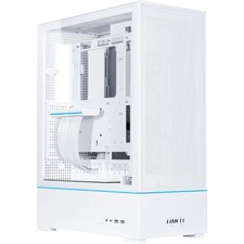 Lian-Li SUP01 RGB Tempered Glass ATX Small Tower Computer Case, White