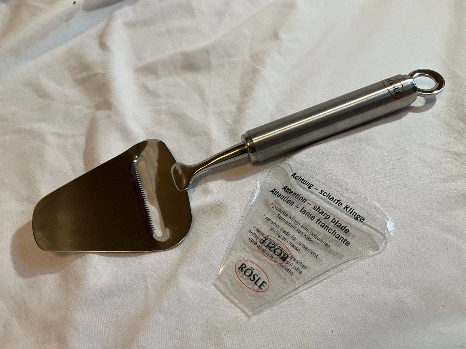 Rosle Stainless Steel Sturdy Cheese Plane, 9.5-inch, Silver,Peelers & Slicers