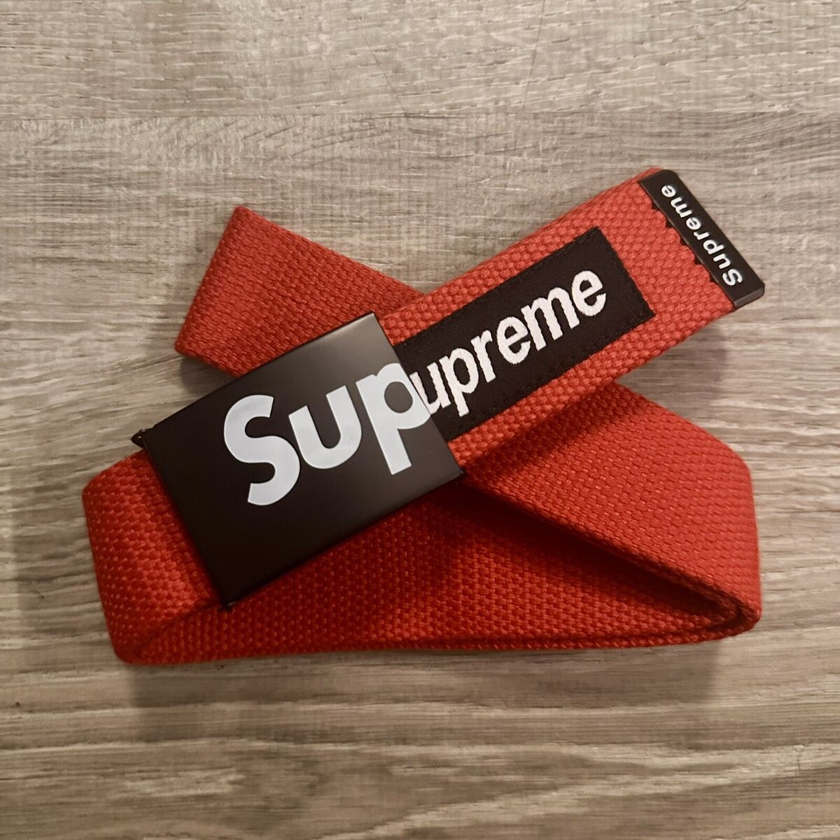 🆂 SUPREME Unisex Web Belt Metal Buckle (Red) • Limited 🆂 SUPREME Unisex Web Belt Metal Buckle (Red) • Limited