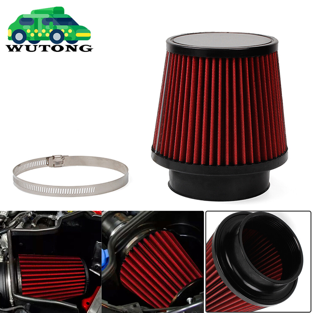 4inch 100mm High Flow Inlet Cold Air Intake Cone Replacement Dry Air ...