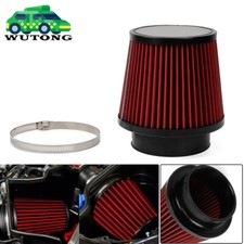 4inch 100mm High Flow Inlet Cold Air Intake Cone Replacement Dry Air Filter Red