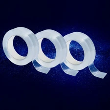 3 ROLLS- ALIEN NANO TAPE Double Sided Removable Mounting Heavy Duty Adhesive Gel