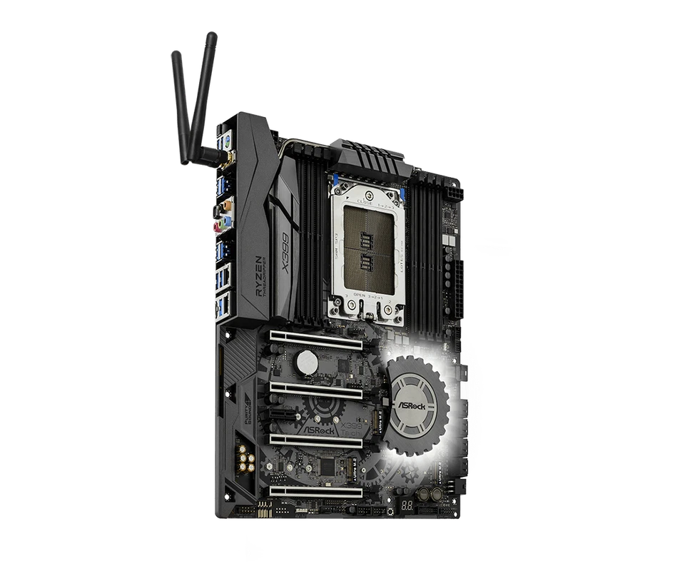 ASRock X399 Taichi ATX, AMD X399, TR4, Ryzen Threadripper, 8x DDR4, 3x M.2, Wifi - Imagen 3 de 4