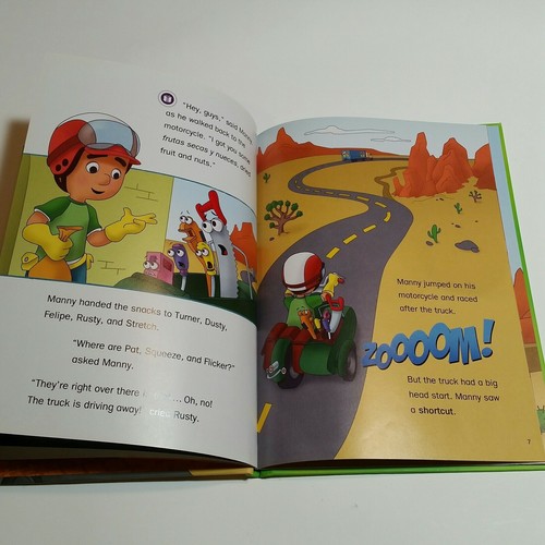Libro de cuentos LeapFrog práctico motocicleta Manny Disney aventuras edades 4-6 - Imagen 6 de 12