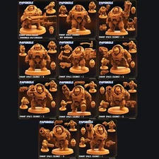 3D Printed Papsikels Cyberpunk Sci-Fi Dwarf Space Colonist Marines Set  - 28mm