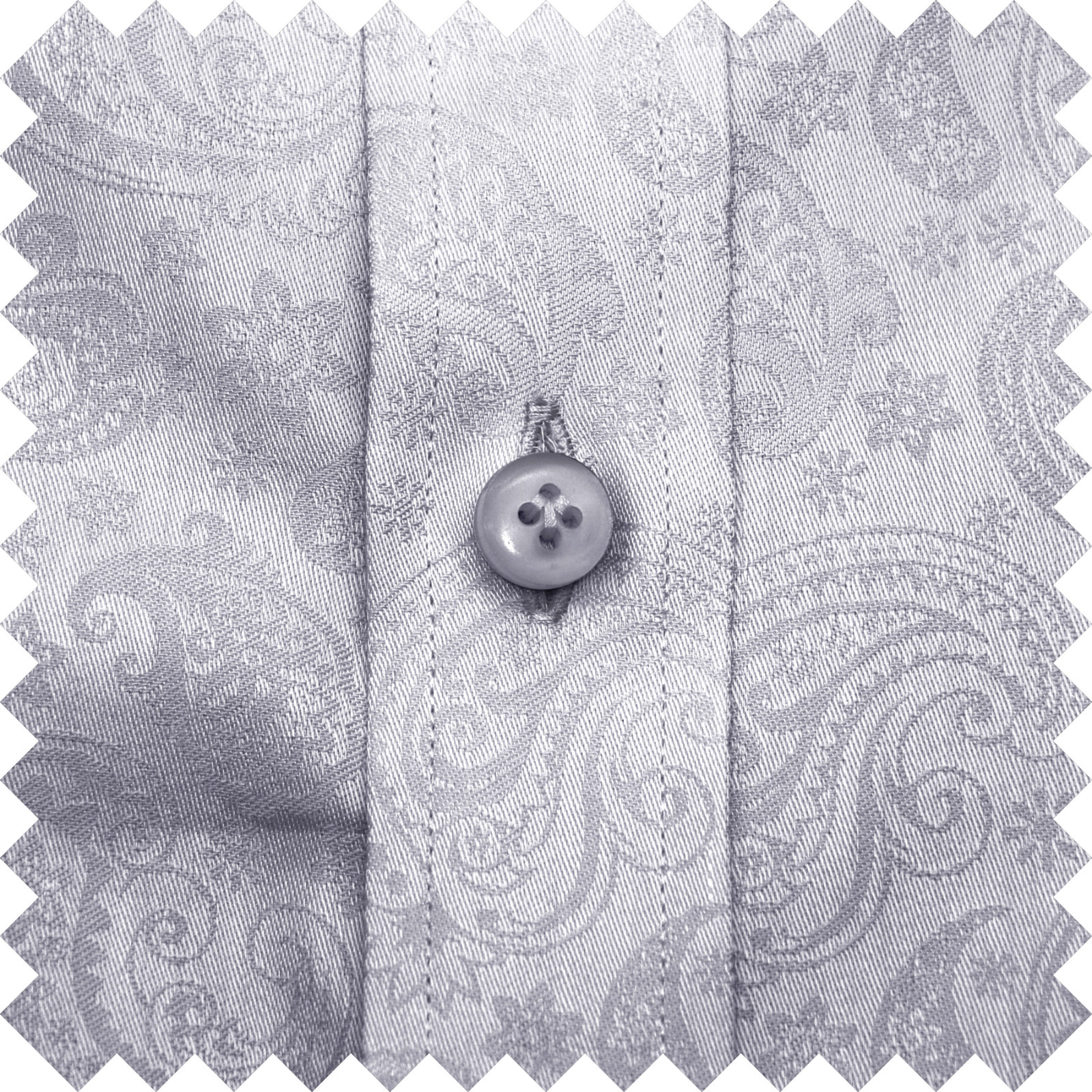 Men's Grey Jacquard Vintage Style High Open V Collar Buttonless Cocktail Shirt image 7
