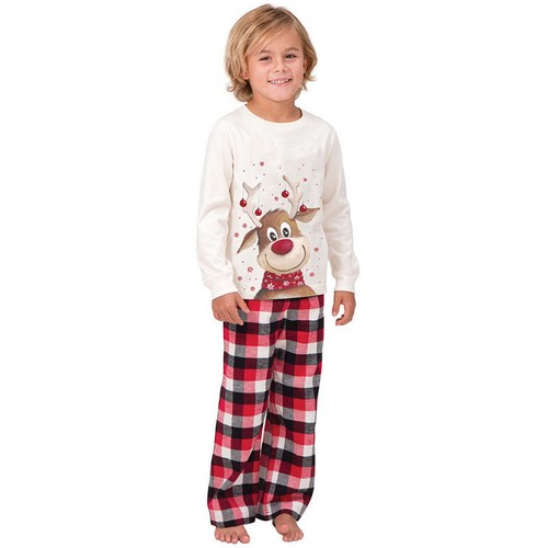 Family Matching Christmas Pyjamas Adult Kids Xmas Nightwear Pjs Set Reindeer - Picture 16 of 18