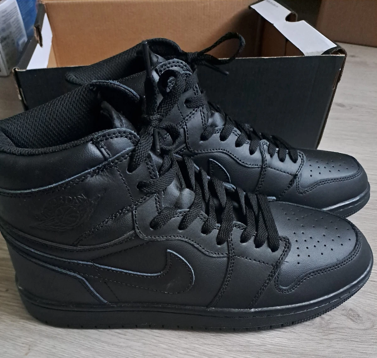 Nike Air Jordan 1 Black Size 43 9.5 US 8.5 UK High Rise Black