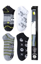 30th Tim Burton Nightmare Before Christmas 4 Pairs Low Cut Socks 6 1/2 - 12