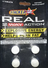 Stacker REAL 2 Way Action 6 Packs - 12 Pills Energy Diet Weight Loss FREE SHIP