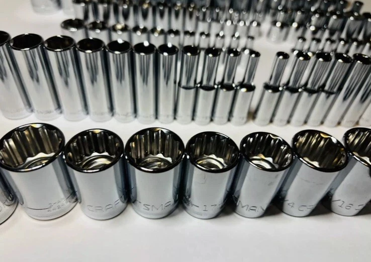 CRAFTSMAN 164 pc 1/4 3/8 1/2 Dr SAE METRIC MM 6pt 12pt wrench socket Tool set - Image 4 of 4