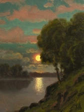 MAX COLE Oil Painting Original Landscape Western Art Canvas Clouds Signed 441207