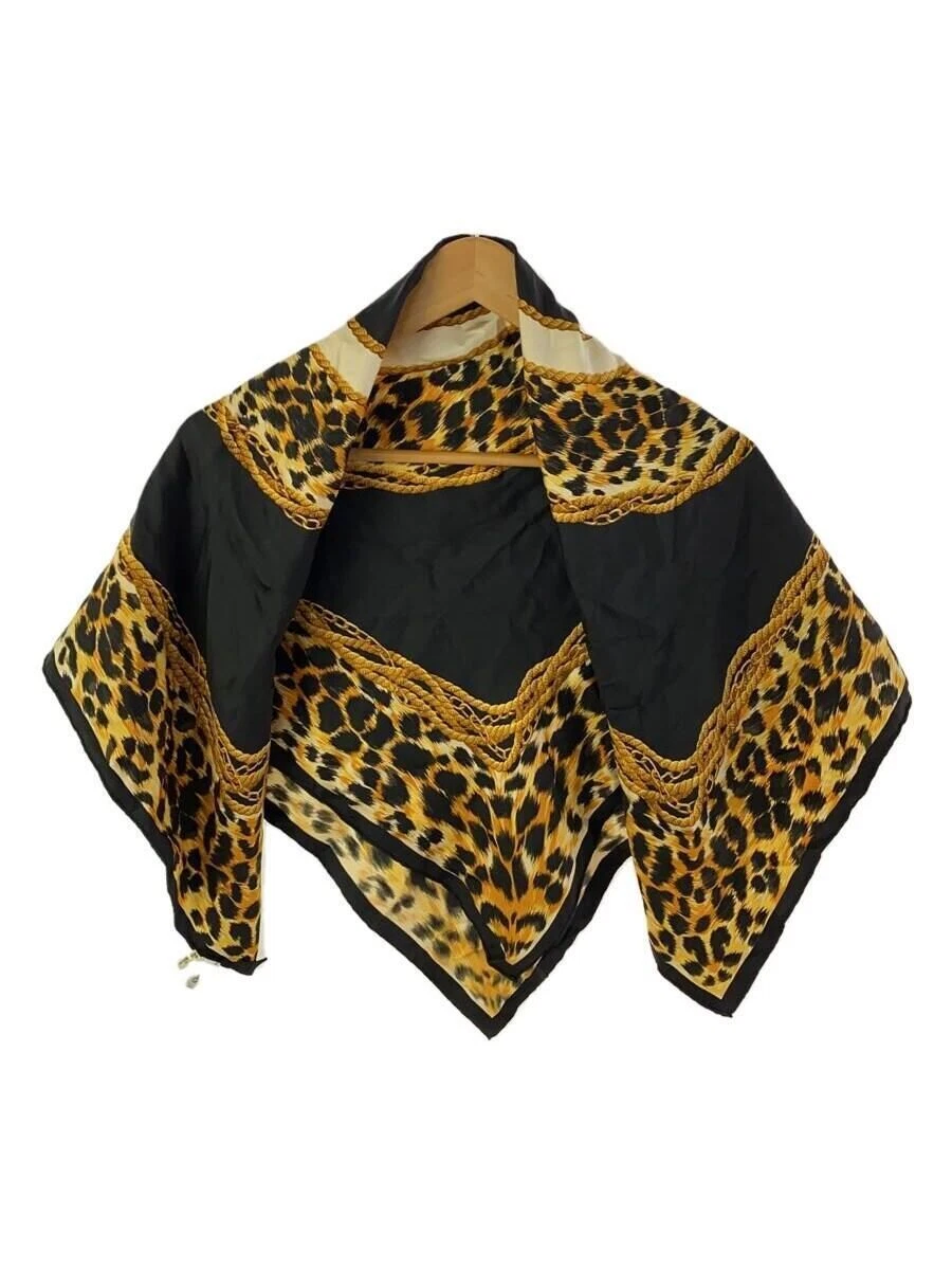 Foulard femme Christian Dior soie noir léopard occasion