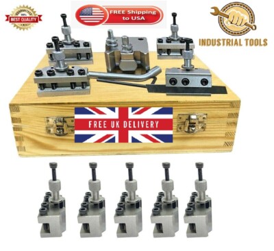 Set Da 4 Pezzi T37 A Cambio Rapido Per Tornio – Con Supporti E Chiavi, Ideale Per Mifords ML7, In Pratica Scatola Di Legno