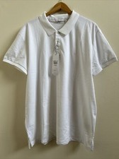 Calvin Klein Men  s Slim Fit Monogram Polo Shirt White 2XL