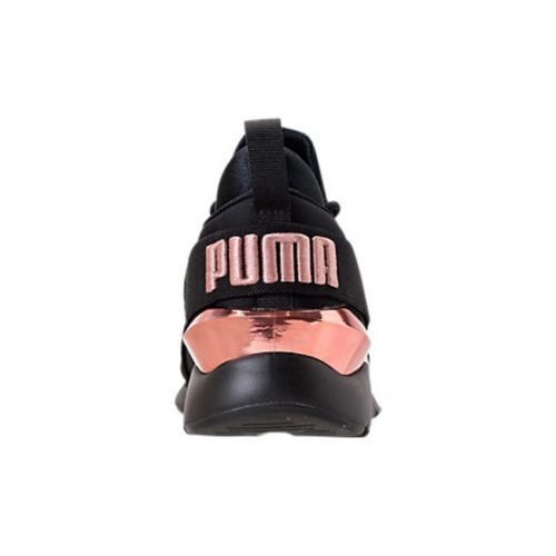 black and rose gold pumas