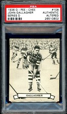 1936-37 OPC O-PEE-CHEE NHL SERIES D #108John Gallagher RC PSA Authentic Redwings