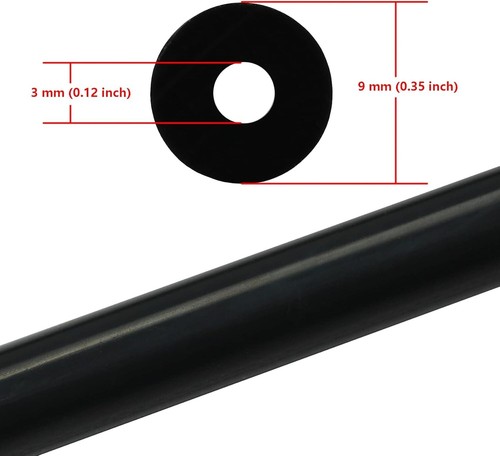 5FT High-Temperature Silicone Vacuum Tubing Hose, 1/8" ID, 130 PSI Black - Bild 4 von 7