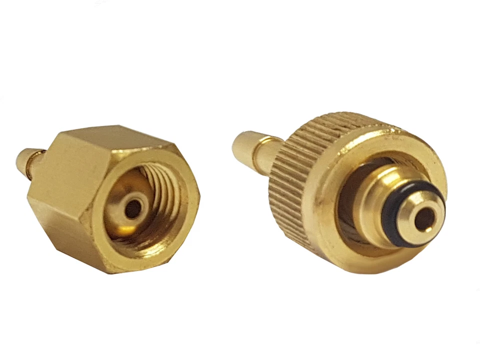 Schlauchtülle Überwurfmutter 1/4" Rändelmutter Schlauch Tülle Messing Dichtung