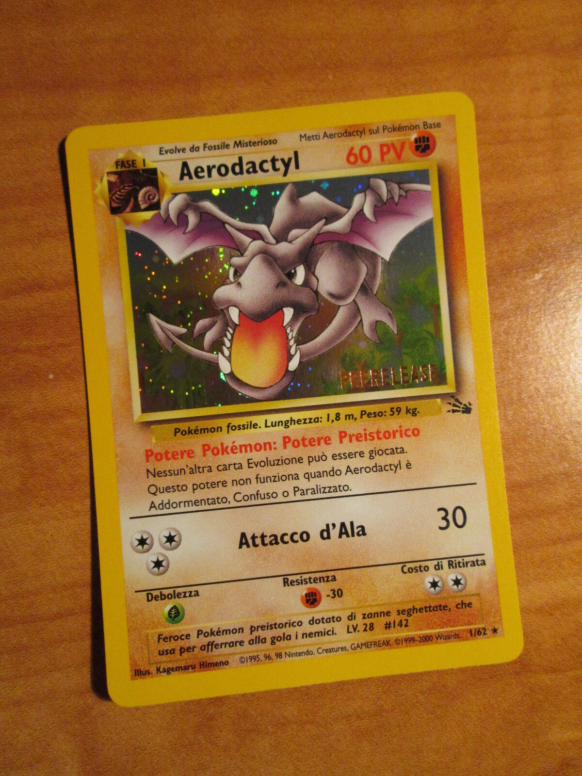 Pokemon Aerodactyl 1/62 Holo Fossil LP