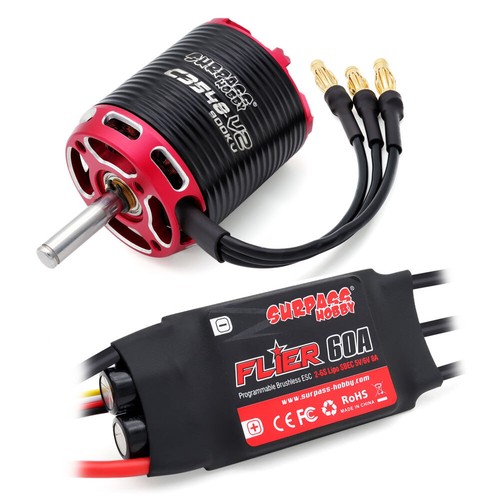 SURPASS HOBBY 900-1700KV Brushless Motor 40-60A ESC for RC Fixed Wing Air Plane - Picture 28 of 28