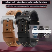 For Breitling Avenger Yellow Wolf LUMINOX 3749 Genuine Leather Watchband 22 24mm