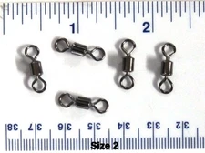 100 GT Super Strong Black Rolling Power Fishing Swivels Size 2 - 94# Test