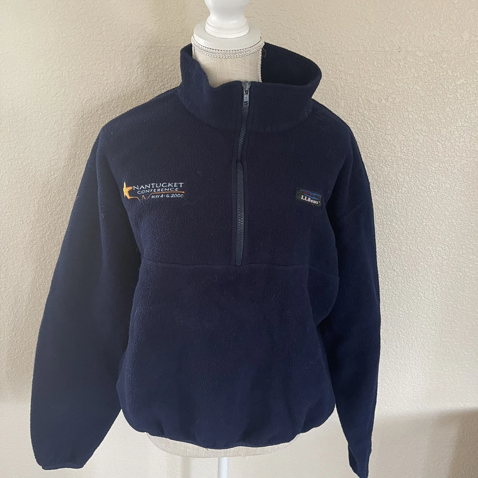 VETEMENTS Pullover in pile uomo vintage LL Bean giacca 1 4 zip